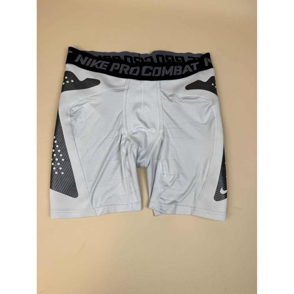 Nike XL Pro Combat Compression Shorts Athletic Polyester Grey Graphic